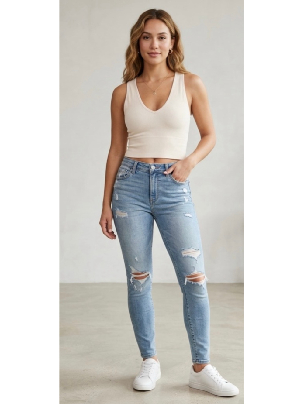 ATHLETA Seamless Crop Rib Tank size S